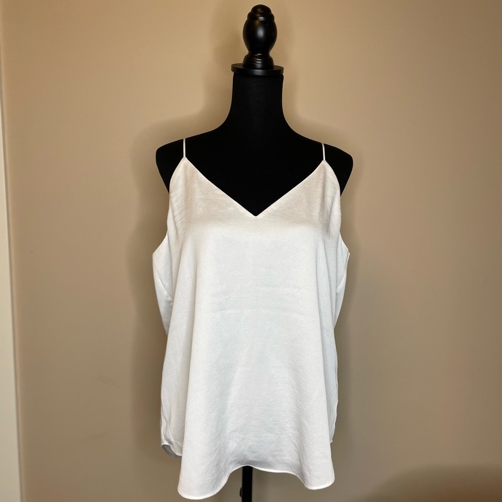 Express - White Shimmery Camisole.